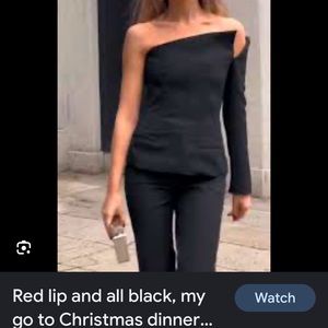 Black slim trousers by Zara